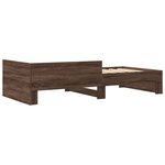 vidaXL Cadre de lit chêne marron 90x200 cm bois d'ingénierie