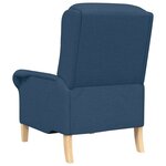vidaXL fauteuil Bleu 76 x 94 x 102 cm tissu
