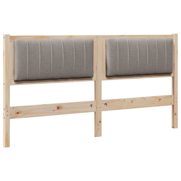 vidaXL Tête de lit capitonnée Marron 160 cm Pin massif