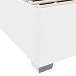 vidaXL Cadre de lit avec matelas Blanc 90 x 200 cm tissu
