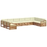 vidaXL Ensembles de canapés 10 pc Naturel et Crème