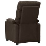 vidaXL Fauteuil de massage Marron foncé Tissu