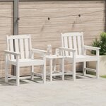 vidaXL Chaises de Salle à Manger 2 Pièces Blanches HDPE