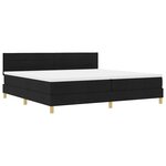 vidaXL Lit à ressort LED avec bandes LED Noir 200 x 200 cm tissu