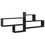 vidaXL Étagère murale noir 167 5x18x68 cm bois d'ingénierie