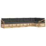 vidaXL Ensemble de canapés d'extérieur 6 pc Blanc et anthracite