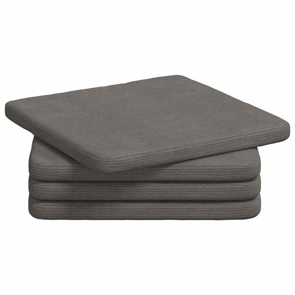 vidaXL Coussins de siège 4 Pièces Gris clair 40 x 40 x 3 cm