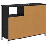 vidaXL Buffet Chêne noir 100 x 33 x 75 cm Bois d'ingénierie