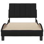 vidaXL Cadre de lit sans matelas Hanko noir 80x200 cm tissu