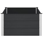 vidaXL Jardinière surélevée Noir 150 x 100 x 54 cm WPC et Aluminium