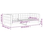 vidaXL Lit de repos rose 100x200 cm velours