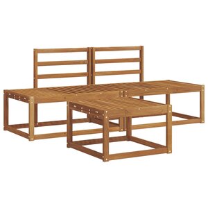 vidaXL Ensemble de canapés d'extérieur 3 pc Naturel