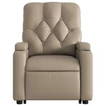 vidaXL Fauteuil inclinable de massage électrique cappuccino similicuir