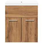 vidaXL Ensemble de meubles salle de bain 2 Pièces bois d'ingénierie