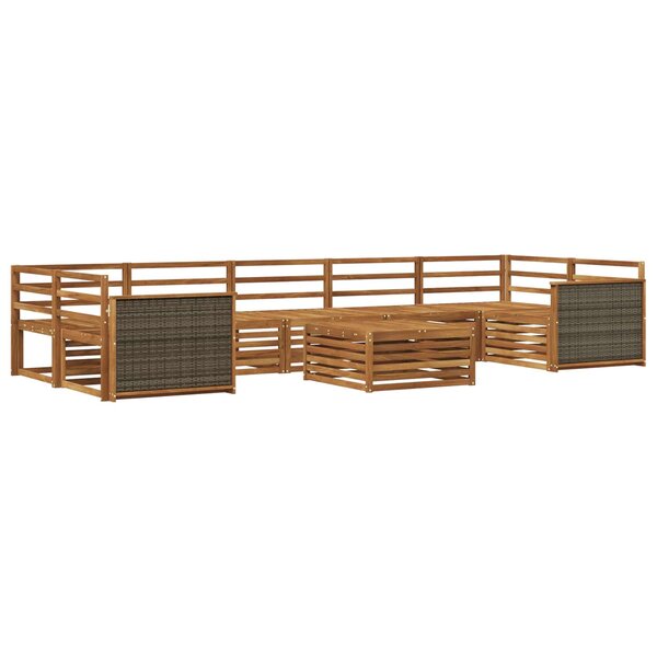 vidaXL Ensemble de canapés d'extérieur 8 pc Naturel