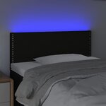 vidaXL Tête de lit à LED Noir 100x5x78/88 cm Tissu