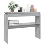 vidaXL Table console Sonoma gris 102x30x80 cm Bois d'ingénierie