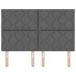 Tête de Lit vidaXL Design Blocs Diamants Gris Foncé 144 cm Tissu