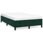 vidaXL Cadre de lit sans matelas vert foncé 120x190 cm velours