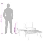 vidaXL Salon de jardin 3 Pièces avec coussins Bois d'acacia massif