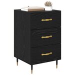 vidaXL Cabinet de chevet Chêne noir 40 x 40 x 66 cm Bois d'ingénierie