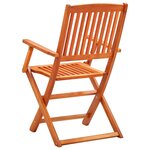 vidaXL Ensemble à manger d'extérieur pliable 7 Pièces Bois d'eucalyptus