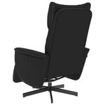 vidaXL Fauteuil inclinable avec repose-pieds noir similicuir