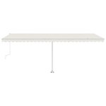 vidaXL Auvent automatique avec capteur de vent et LED 600x300 cm Crème