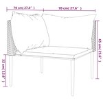 vidaXL Canapé d'angle de jardin avec coussins gris résine tressée