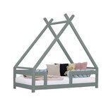 Lit cabane enfant TAHUKA 140 x 200 vert sauge