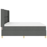 vidaXL Lit à ressorts avec matelas Gris 180 x 200 cm tissu
