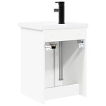 vidaXL Meuble de salle de bain avec robinet Blanc 42 x 40 x 74 5 cm