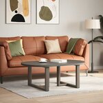 vidaXL Pieds de table basse en T  2 pièces  noir  60 x 25 x (42-43) cm  acier