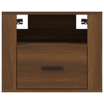 vidaXL Tables de chevet murales 2 Pièces Chêne marron 50x36x40 cm