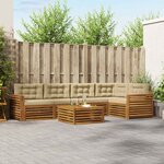 vidaXL Ensemble de canapés d'extérieur 6 pc Naturel et Beige