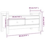 vidaXL Banc d'entrée Marron miel 80x40x43 cm Bois de pin massif