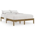 vidaXL Cadre de lit Marron miel Bois de pin massif 200x200 cm