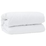 vidaXL Duvet avec oreillers Autre 3 Pièces Blanc 240 x 220 cm Microfibre