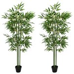vidaXL Arbre en Bambou Artificiel 2 Pièces Vert 45 x 18 x 175 cm