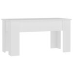 vidaXL Table basse blanc 101x49x52 cm bois d'ingénierie