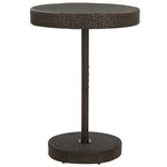 vidaXL Table de jardin Marron 75 5x106 cm Résine tressée