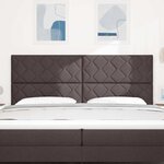 vidaXL Tête de lit LED Gris clair 200 cm tissu