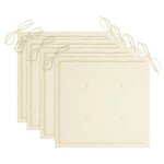 vidaXL Chaises pliables de jardin lot de 4 avec coussins Bois d'acacia