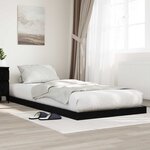 vidaXL Cadre de lit surélevé Chêne noir 76 5 x 200 cm