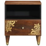 vidaXL Tables de chevet 2 Pièces 40x33x46 cm Bois massif Mango