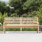 vidaXL Banc de jardin 203 5x48x91 5 cm bois massif de pin