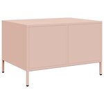 vidaXL Meuble TV rose 68x50x43 5 cm acier laminé à froid