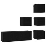 vidaXL Ensemble meuble TV 5 Pièces 100 x 30 x 30 cm Chêne noir
