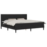 vidaXL Cadre de lit avec matelas Noir 200 x 200 cm Velours