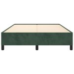 vidaXL Cadre de lit sans matelas vert foncé 140x200 cm velours
